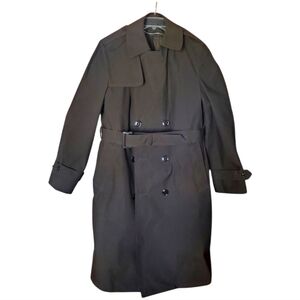 Vintage American Apparel The Perfect Fit Dark Green Trench Coat 38 R